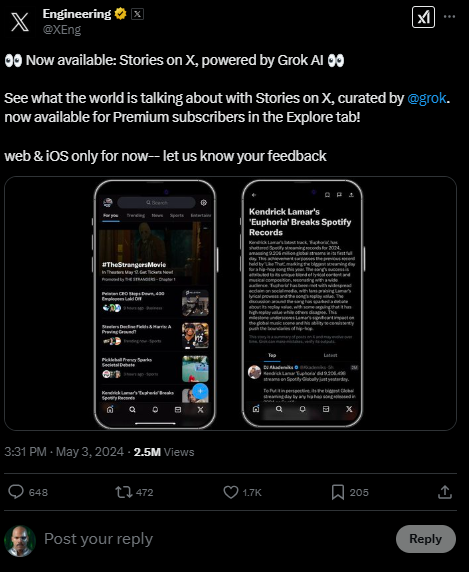 X Integrates Grok AI to Summarize Trending Stories - Jack Mateo News