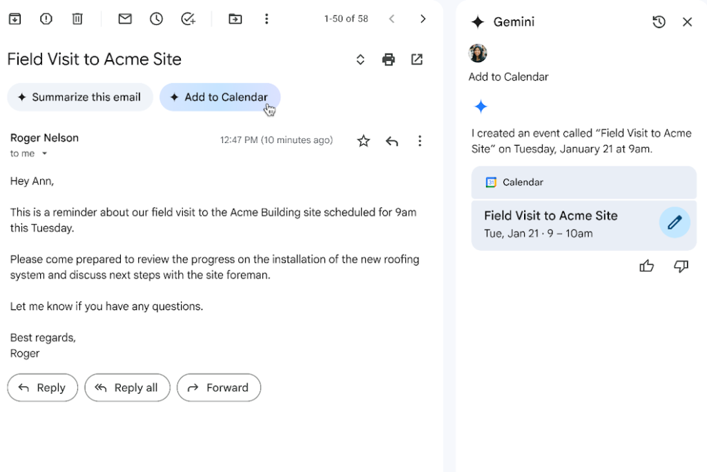 Google’s new AI button in Gmail auto adds events to calendar - Jack Mateo News - Jack Mateo News 2